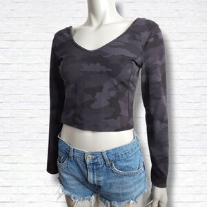 Lululemon Align Long Sleeve Shirt Crop Top Heritage Camo Size 8 NWOT